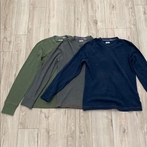 Men’s Tommy Hilfiger Long Sleeve Waffle Tees 3 pk